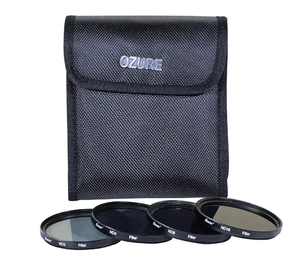 Ozure 58mm ND Filter Kit (Set of 4) – ND2, ND4, ND8 & ND16 Neutral Density Filters for DSLR & Mirrorless Cameras