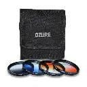 Ozure 58mm Graduated Color Filter Kit – Set of 4 (Red, Orange, Blue, Grey) for DSLR & Mirrorless Cameras