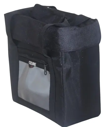 [OZSSLIG] Ozure Heat Shield Small Insulated Gear Bag | Heavy-Duty 1000D Nylon | Foldable Design | Velcro Closure | Thermal Aluminum Lining | Water-Resistant & Easy-Clean (Black, S)